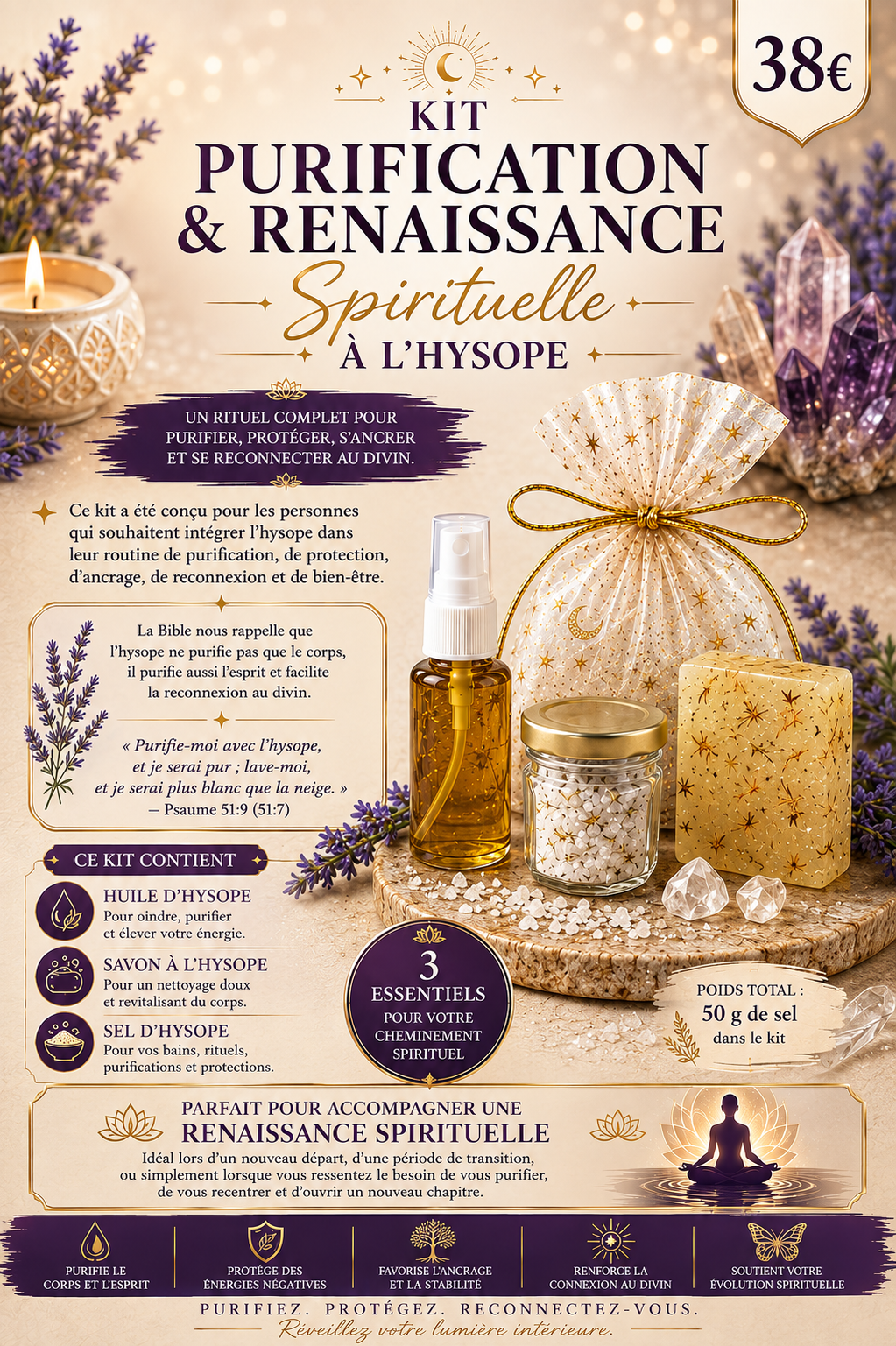Kit Purification & Renaissance Spirituelle à l'Hysope 🌿✨