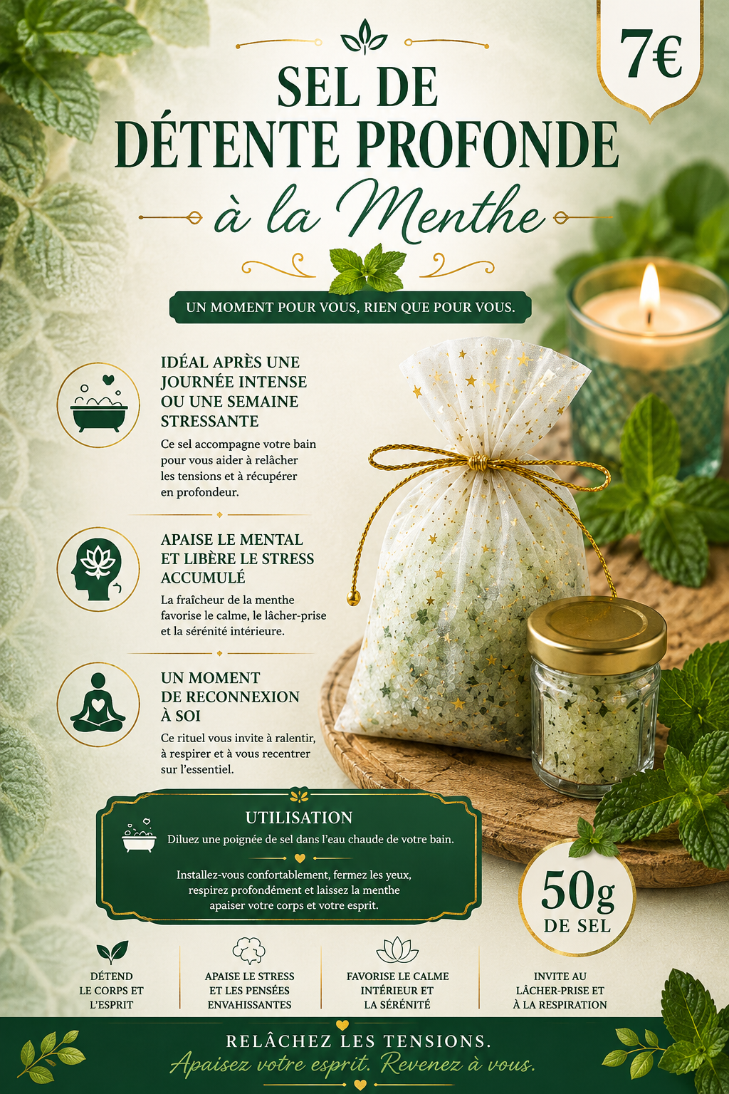 Sel de Détente Profonde à la Menthe 🌿