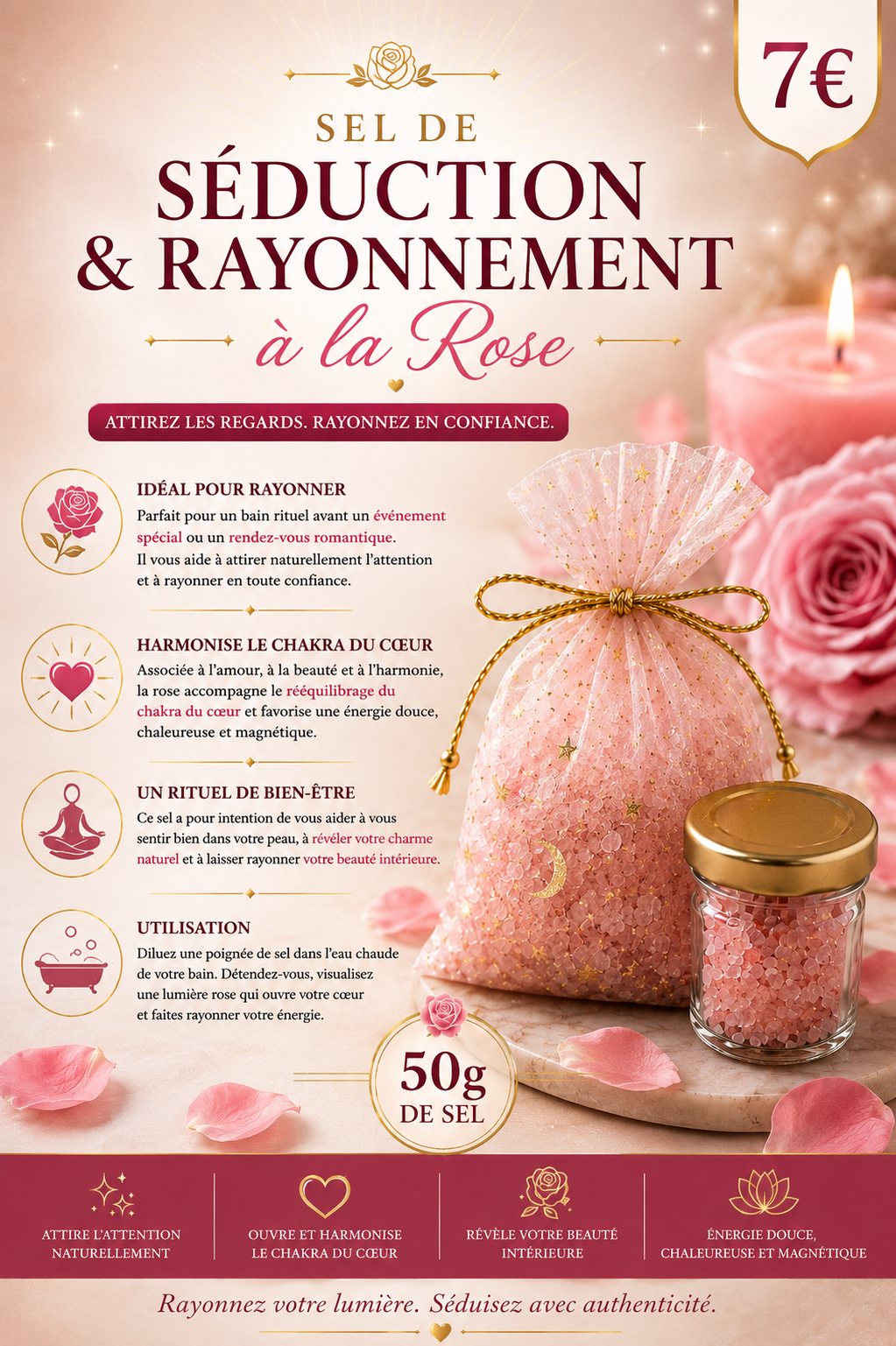 Sel de Séduction & Rayonnement à la Rose 🌹